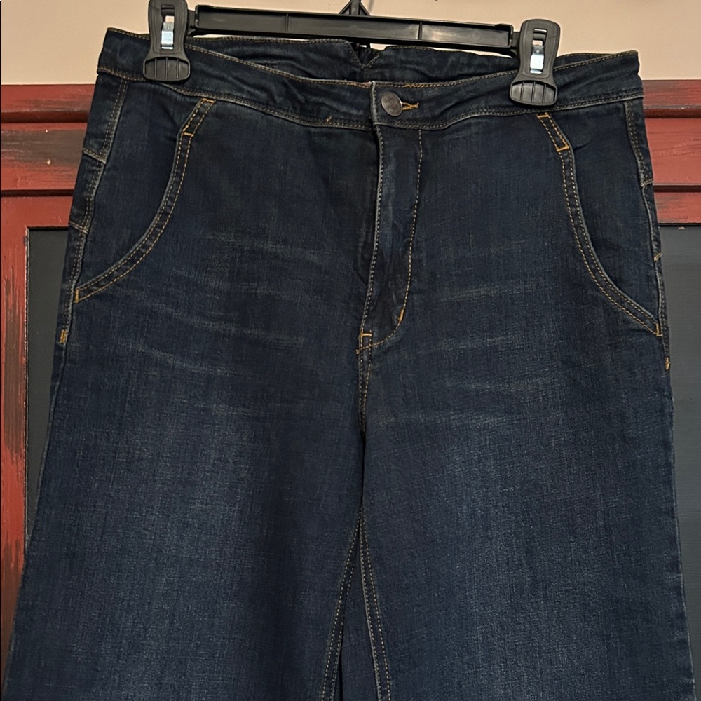 Free People Dark Indigo Flare Jeans
